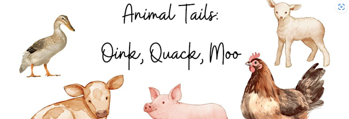 Animal illustration chicken, pig, lamb